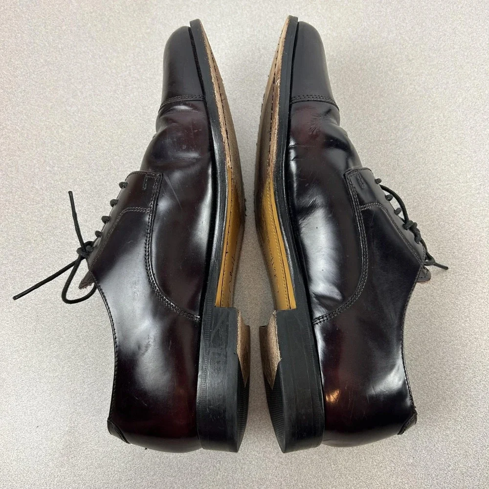 Cole Haan Shoes Mens Size‎ 10M Brown Leather Cap Toe Oxford Dress Lace Up